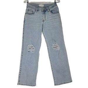 Sene X Emma Women's Straight Jeans Size 26 Light Wash Blue Denim 26x28